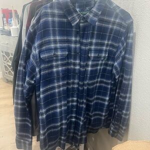 Woolrich Navy and White Checkered Shirt